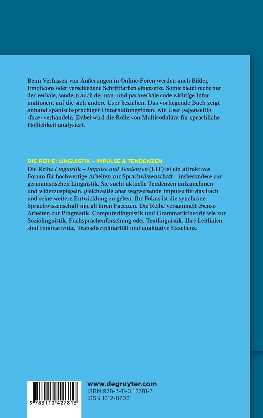 Rückseitencover Facework in multicodaler spanischer Foren-Kommunikation