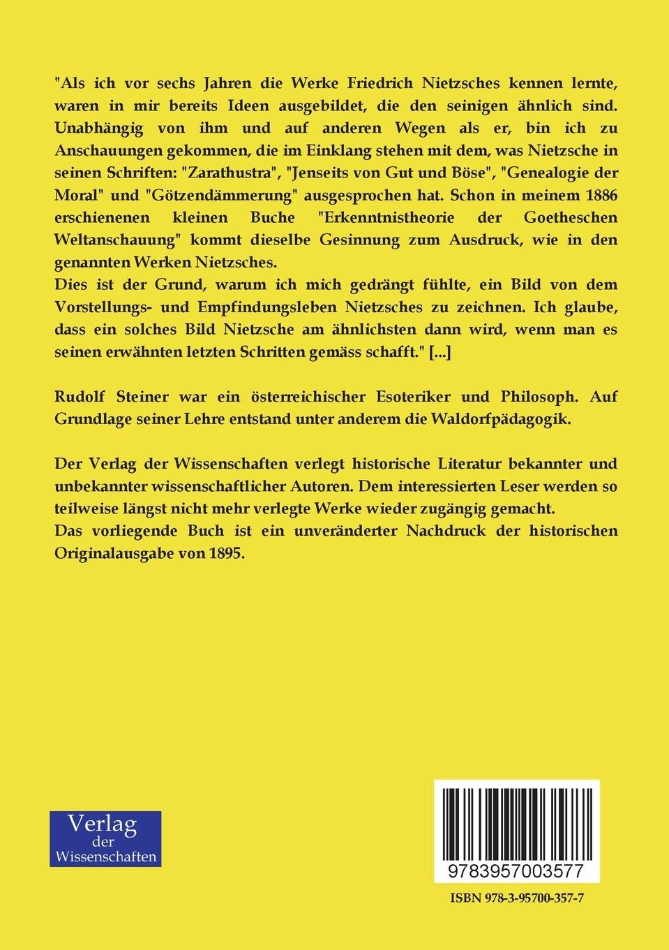 Rückseitencover Friedrich Nietzsche