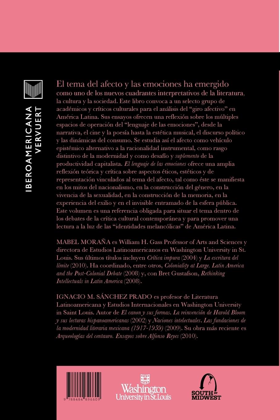 Rückseitencover El lenguaje de las emociones