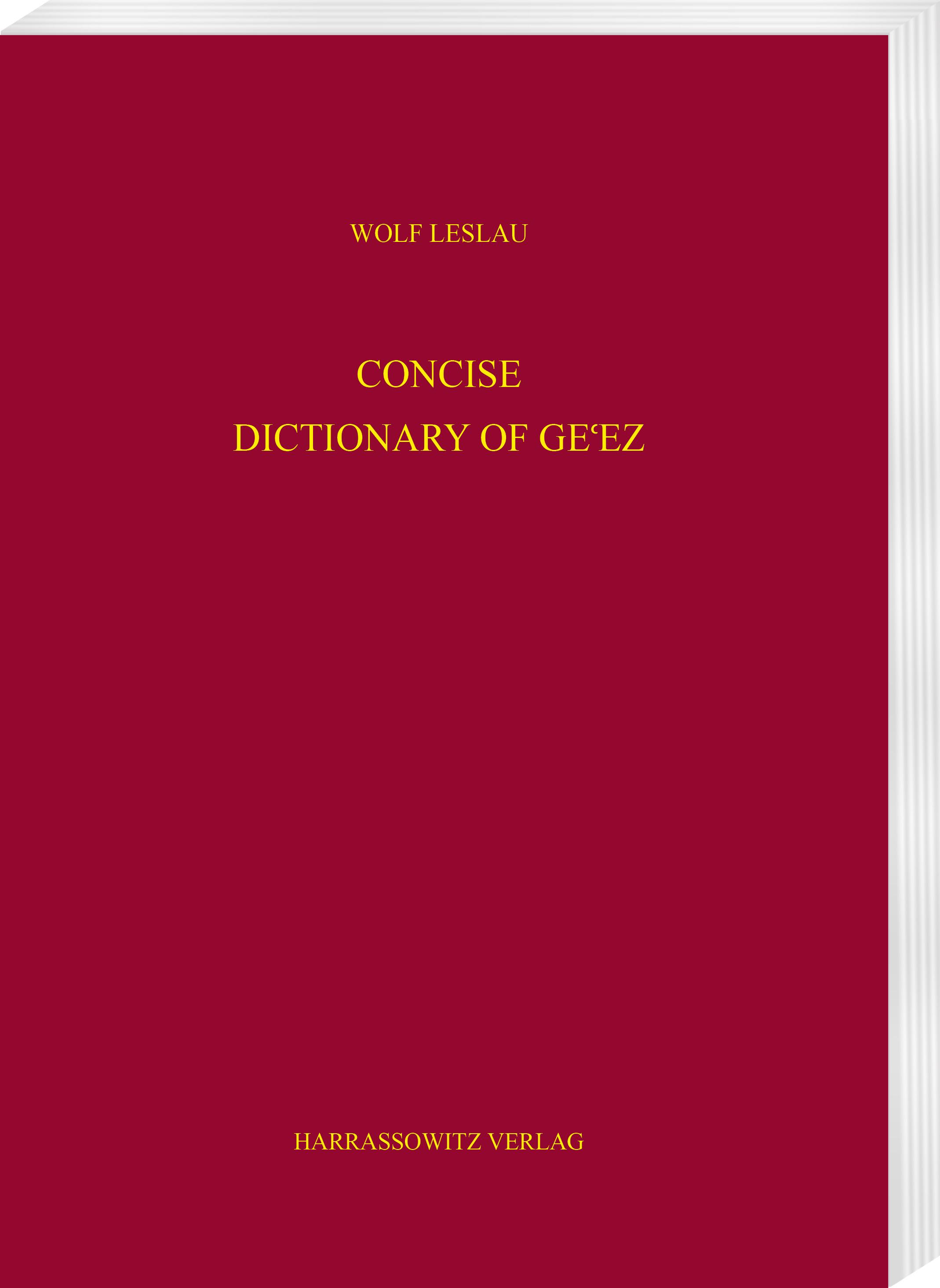 Vorderes Coverbild Concise Dictionary of Ge¿ez