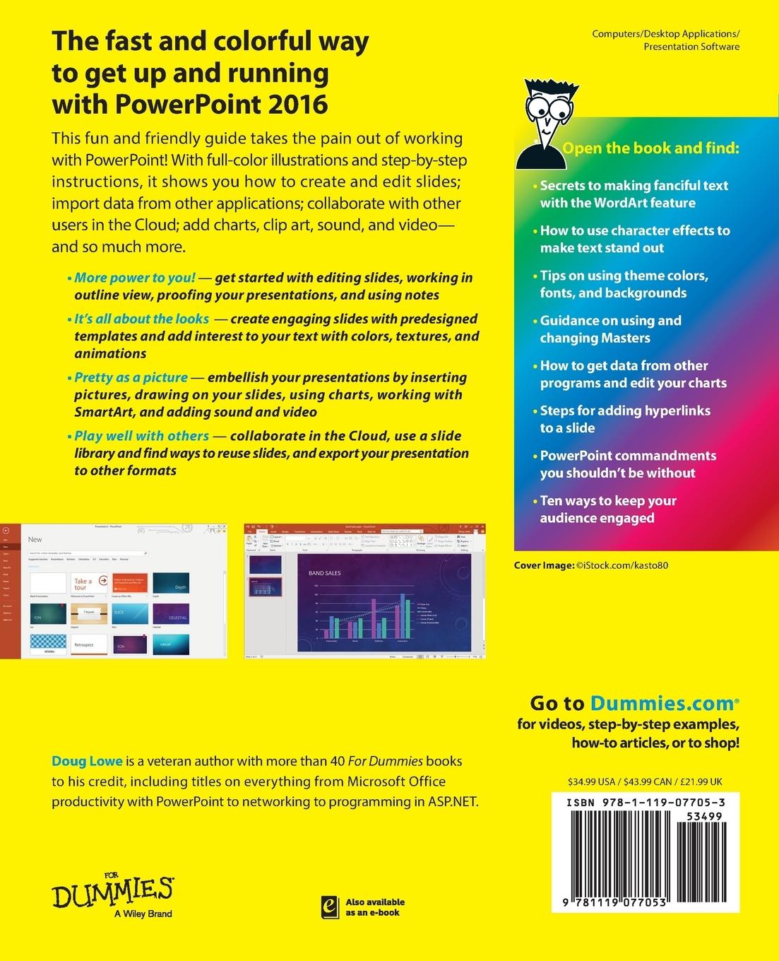 Rückseitencover PowerPoint 2016 for Dummies