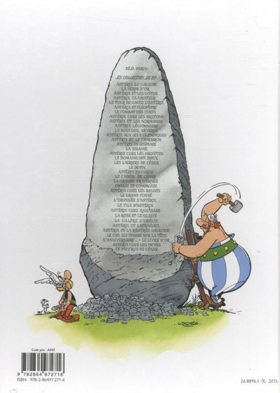 Rückseitencover Asterix 36. Le Papyrus de César