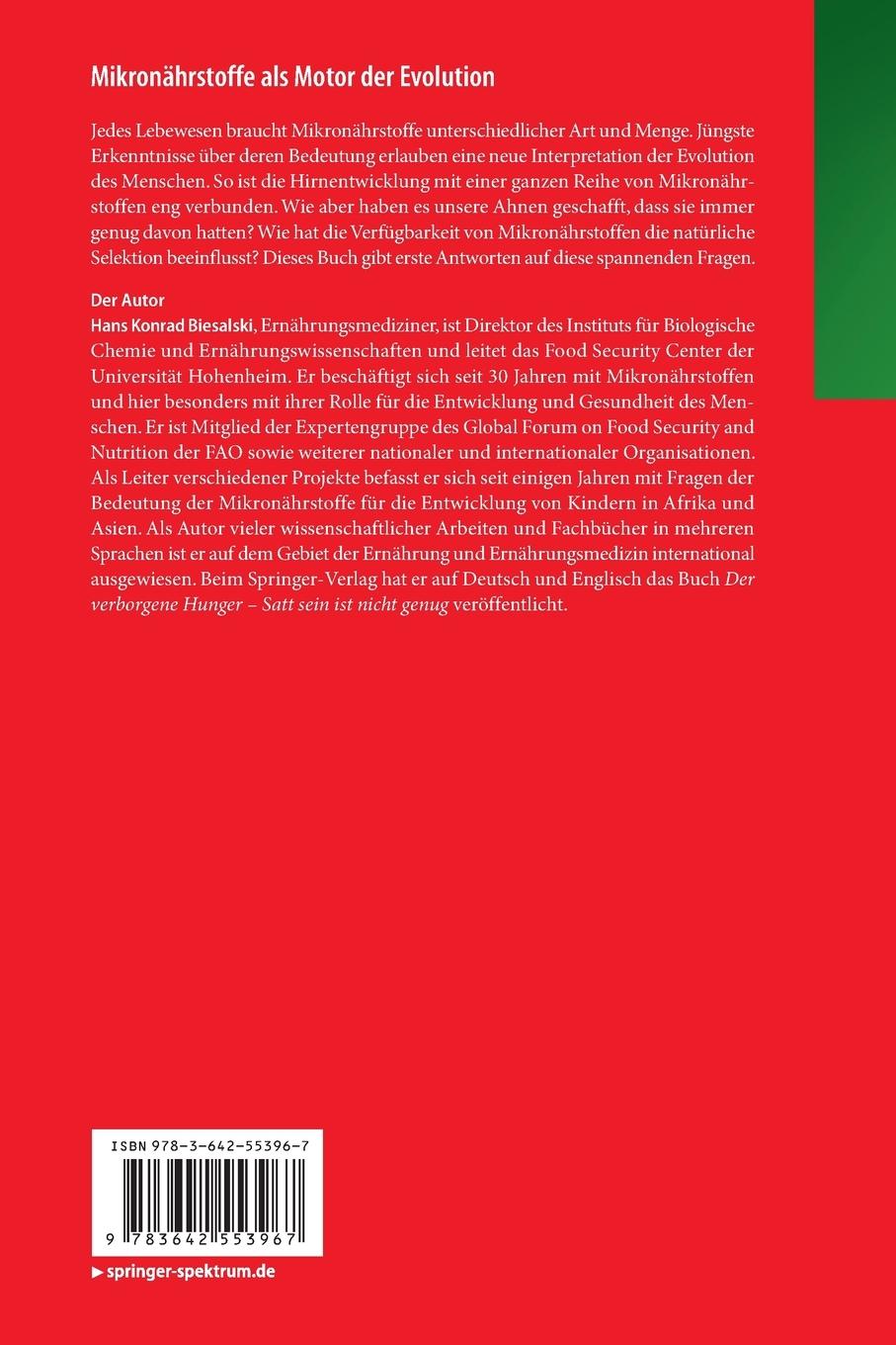 Rückseitencover Mikronährstoffe als Motor der Evolution