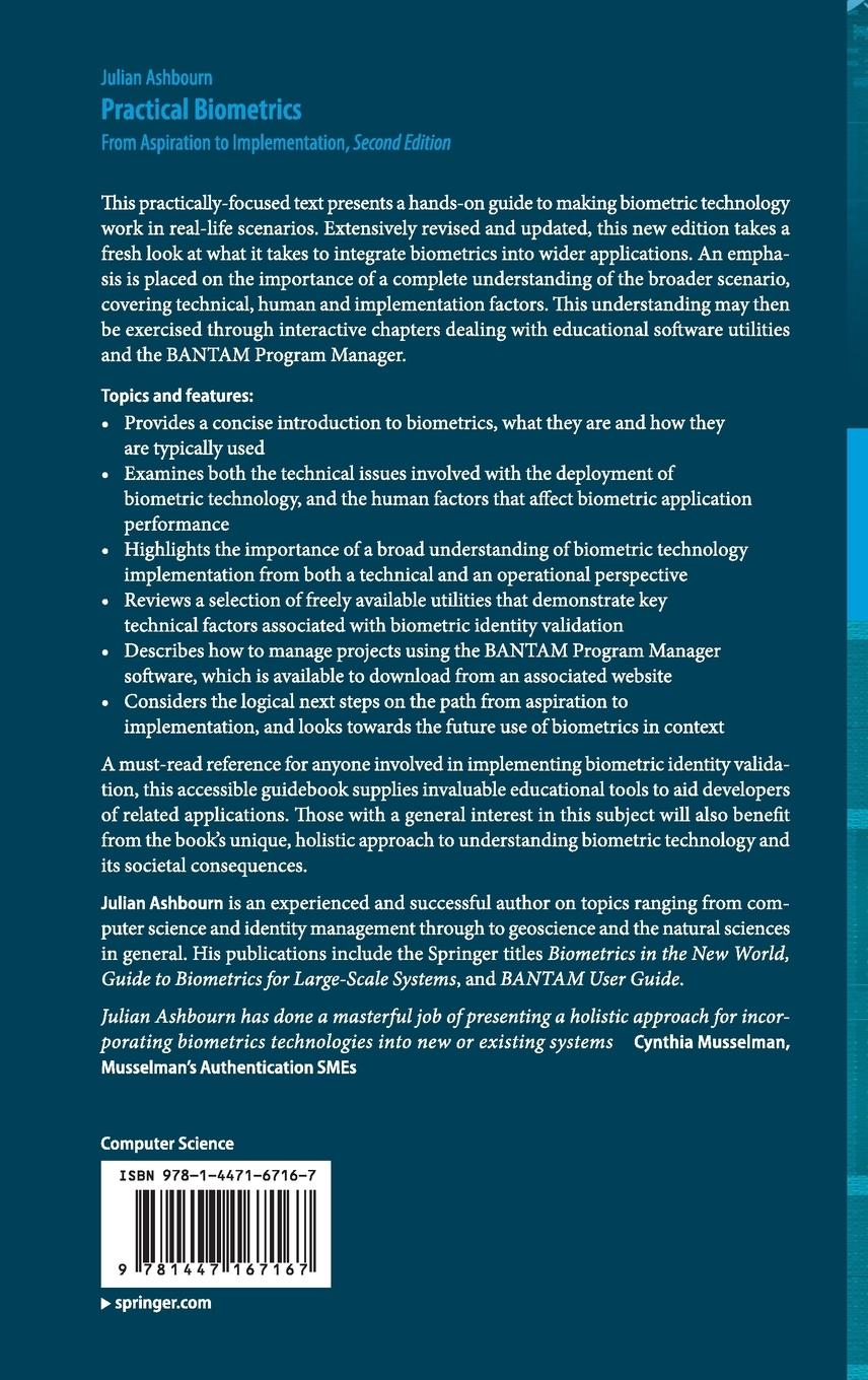 Rückseitencover Practical Biometrics