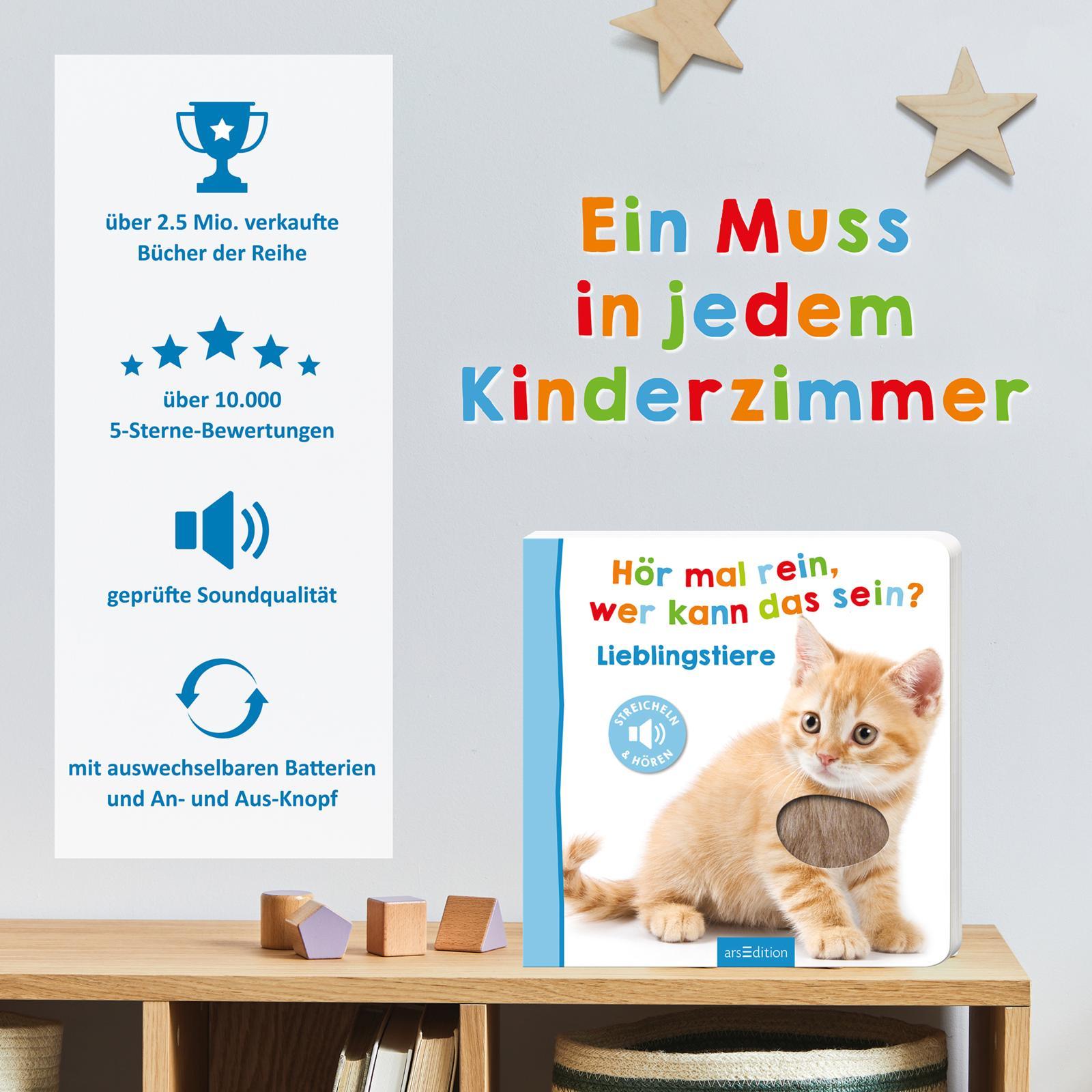 Beispielinhalt (Bild) Hör mal rein, wer kann das sein? Lieblingstiere