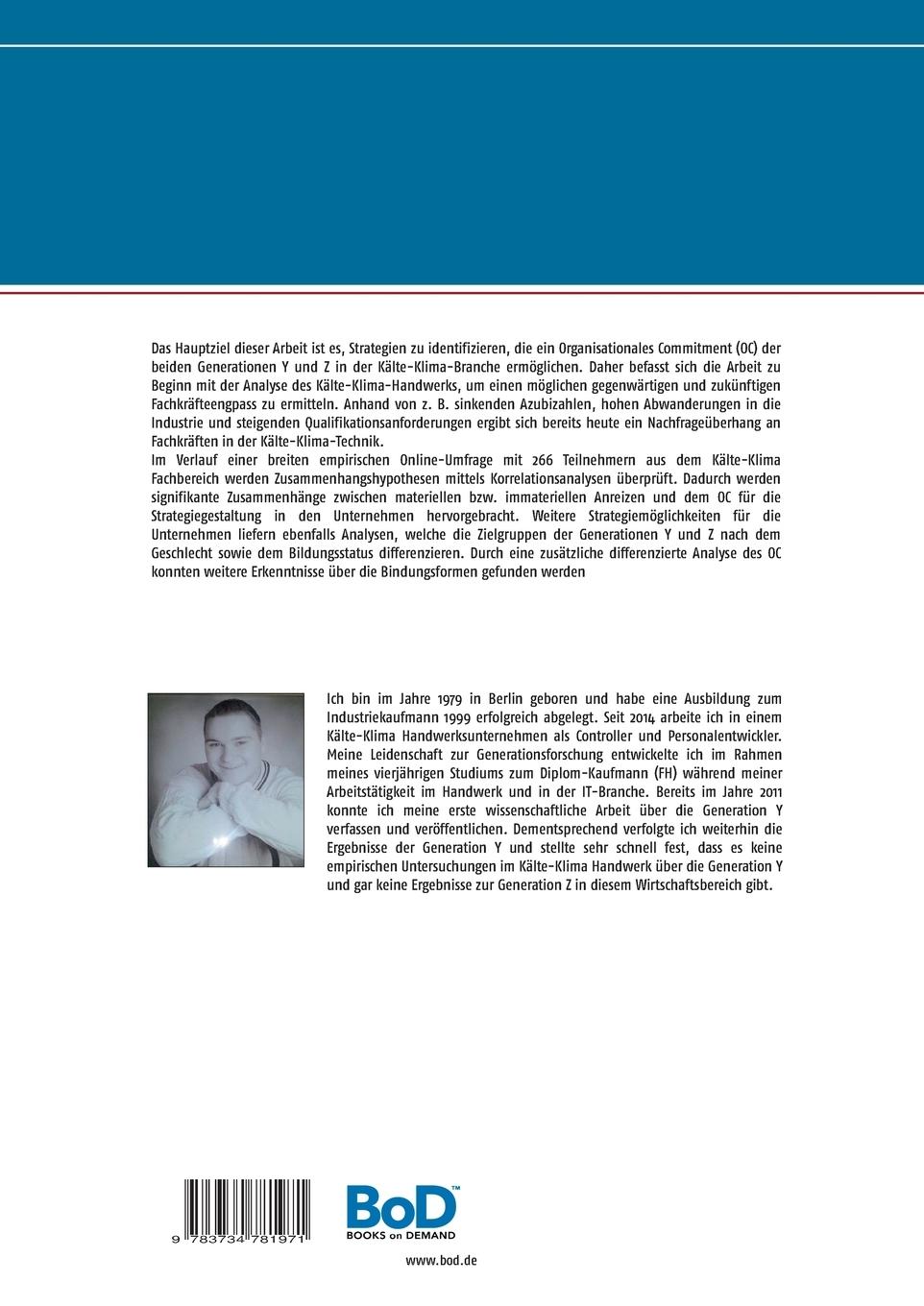 Rückseitencover Generation Y und Z : Analyse ausgewählter Instrumente zur Mitarbeiterbindung