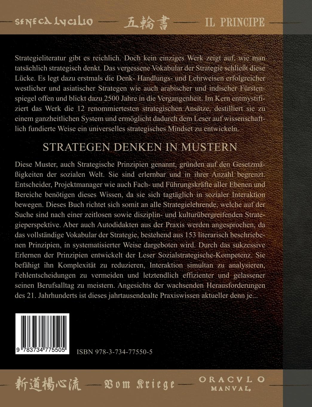 Rückseitencover Das Vergessene Vokabular der Strategie