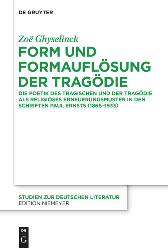 Vorderes Coverbild Form und Formauflösung der Tragödie
