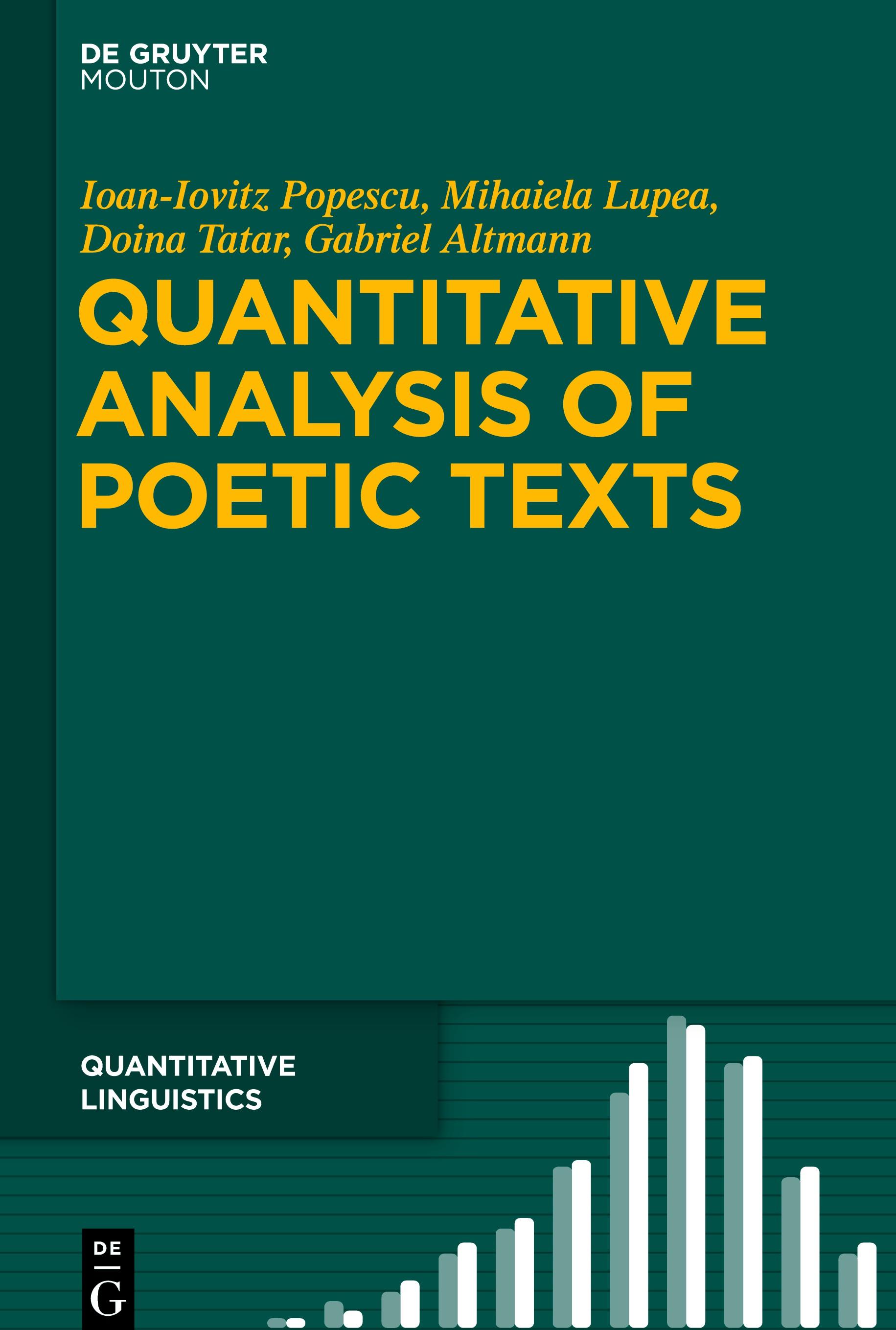 Vorderes Coverbild Quantitative Analysis of Poetic Texts