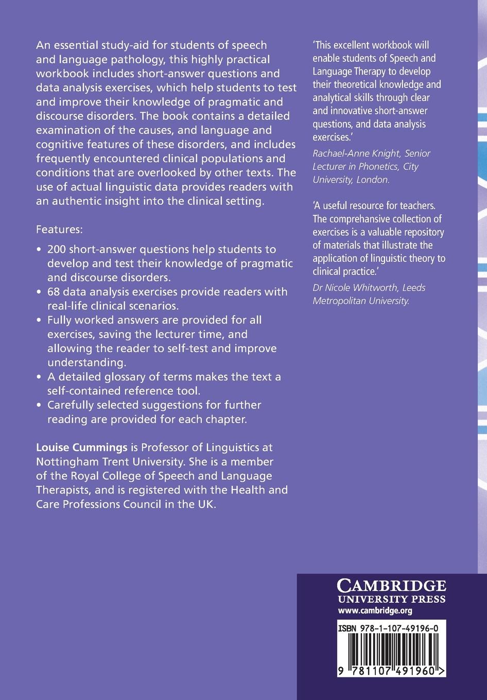 Rückseitencover Pragmatic and Discourse Disorders