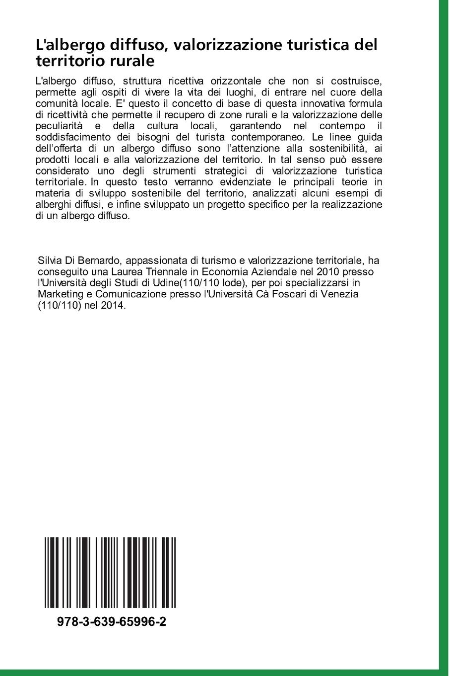 Rückseitencover L'albergo diffuso, valorizzazione turistica del territorio rurale
