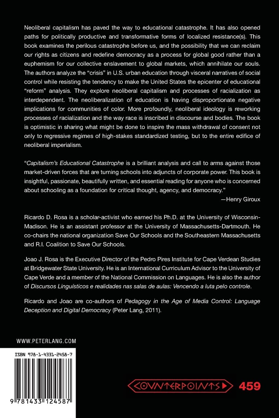 Rückseitencover Capitalism's Educational Catastrophe