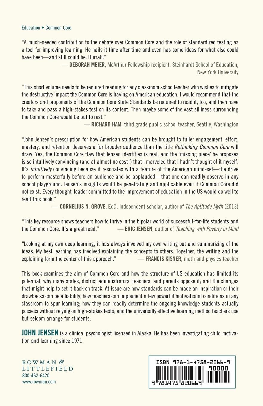 Rückseitencover Rethinking Common Core