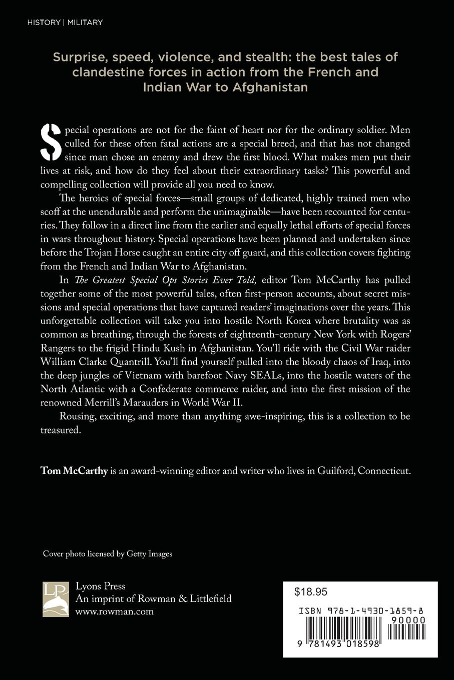 Rückseitencover The Greatest Special Ops Stories Ever Told