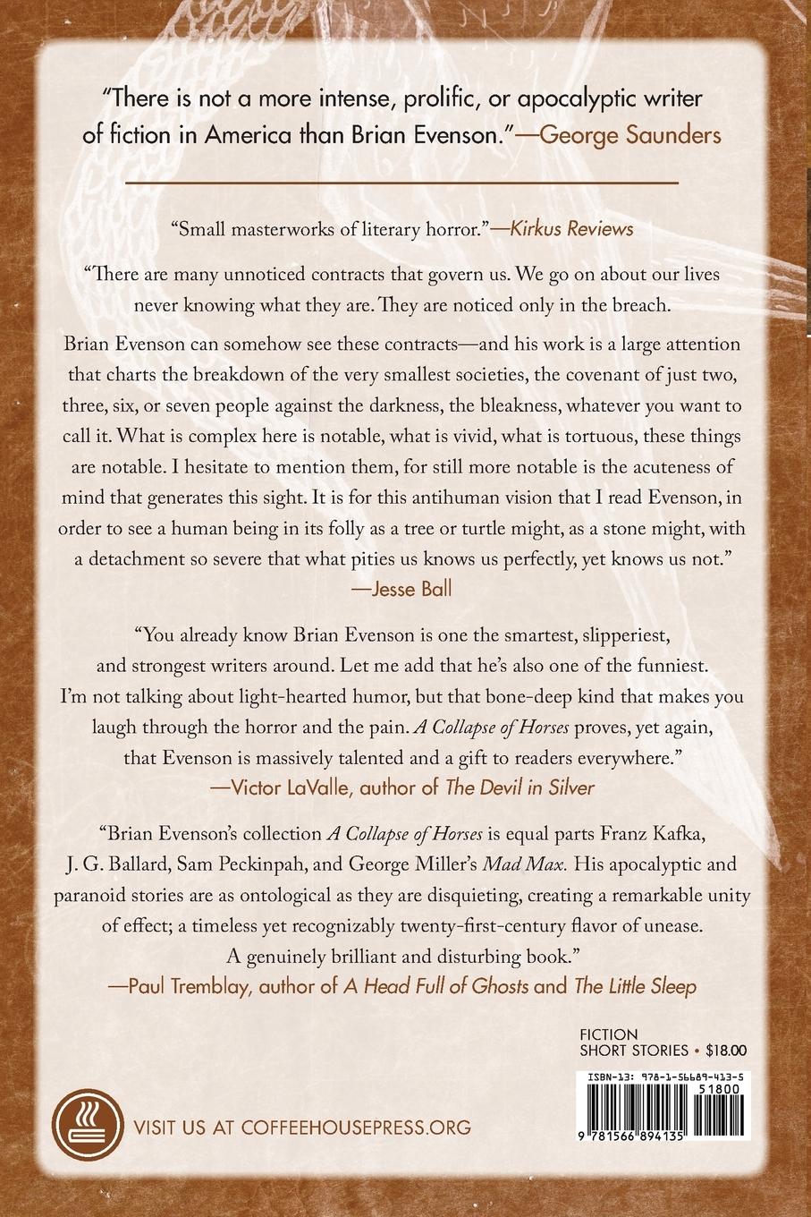 Rückseitencover A Collapse of Horses