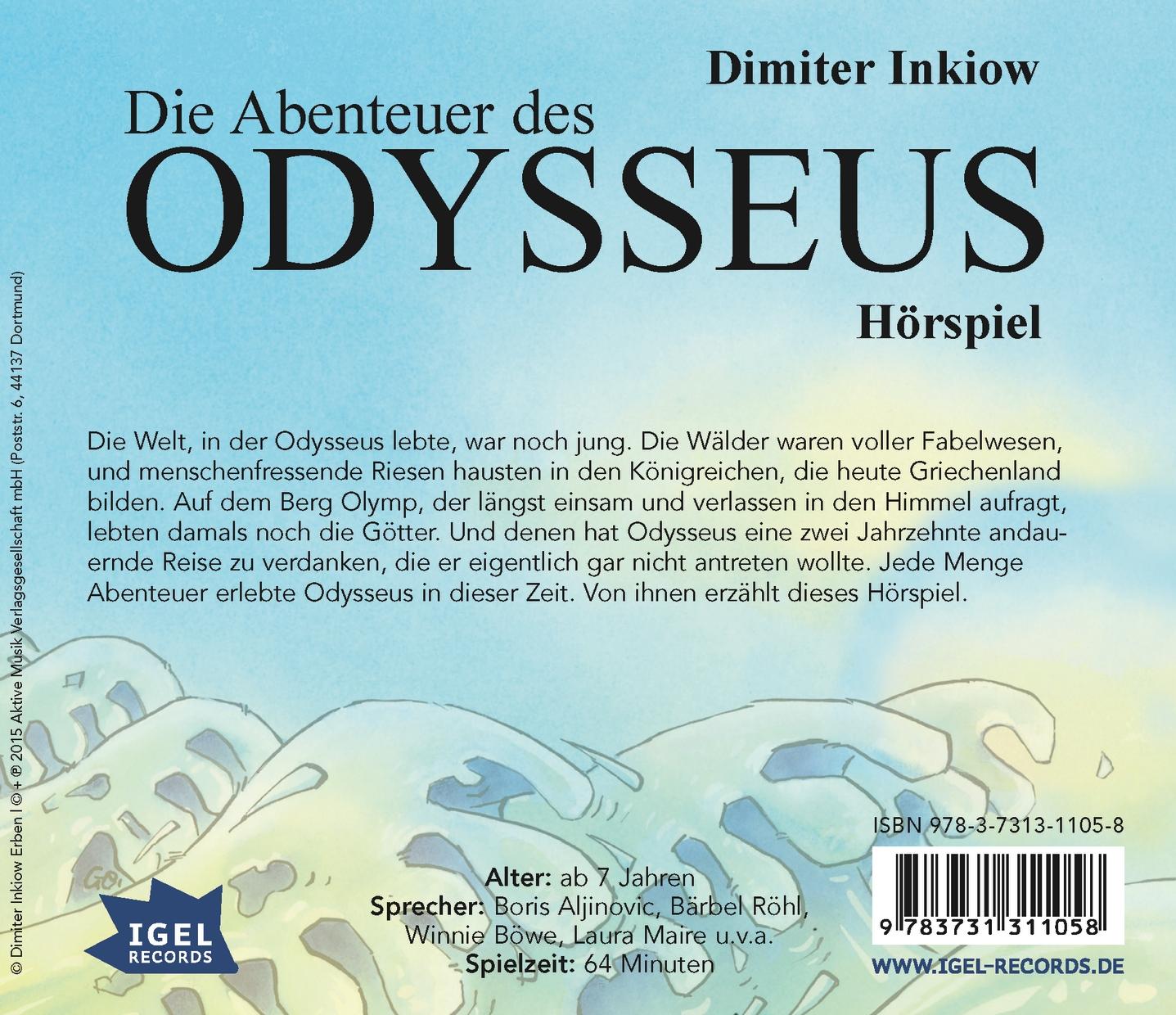 Rückseitencover Die Abenteuer des Odysseus