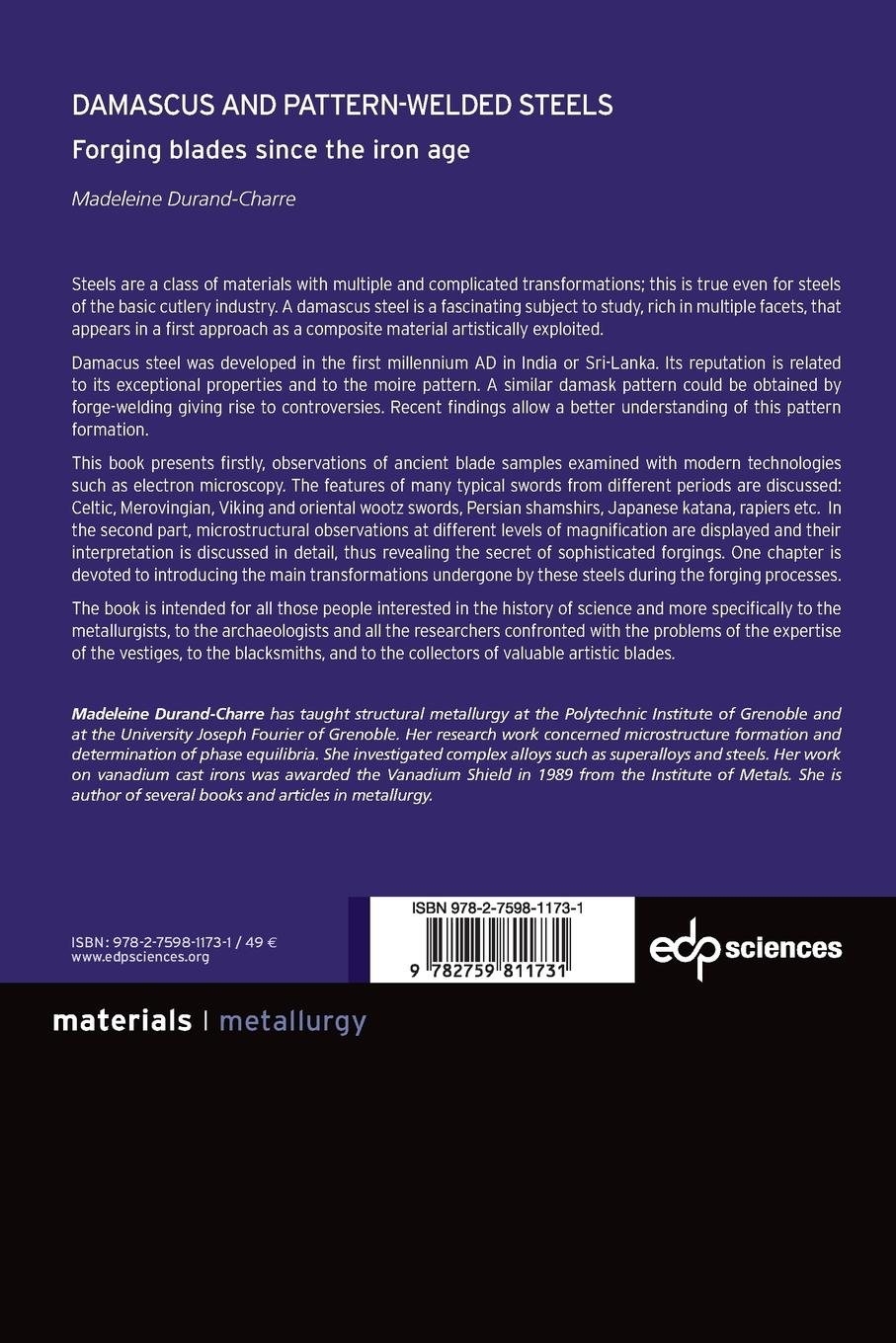 Rückseitencover Damascus and Pattern-Welded Steels