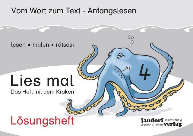 Vorderes Coverbild Lies mal 4 - Das Heft mit dem Kraken. Lösungsheft