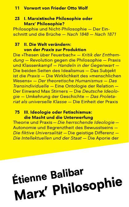 Vorderes Coverbild Marx' Philosophie