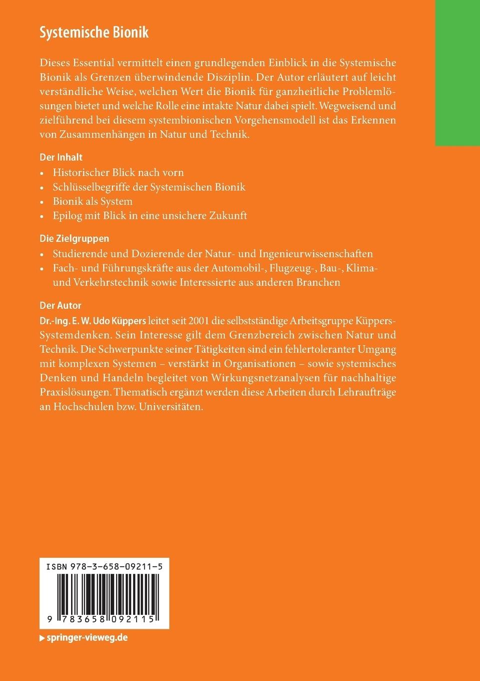 Rückseitencover Systemische Bionik