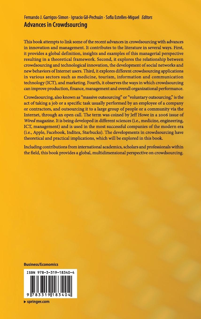 Rückseitencover Advances in Crowdsourcing