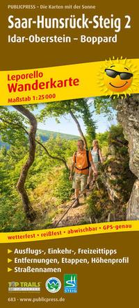 Vorderes Coverbild Saar-Hunsrück-Steig 2. Idar-Oberstein - Boppard Wanderkarte 1 : 25 000