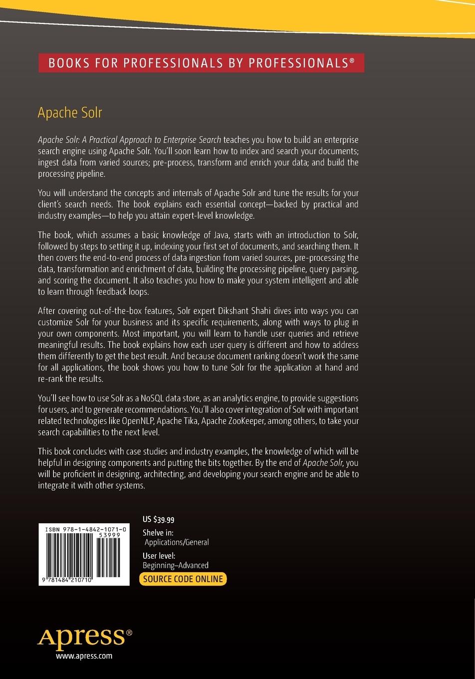 Rückseitencover Apache Solr