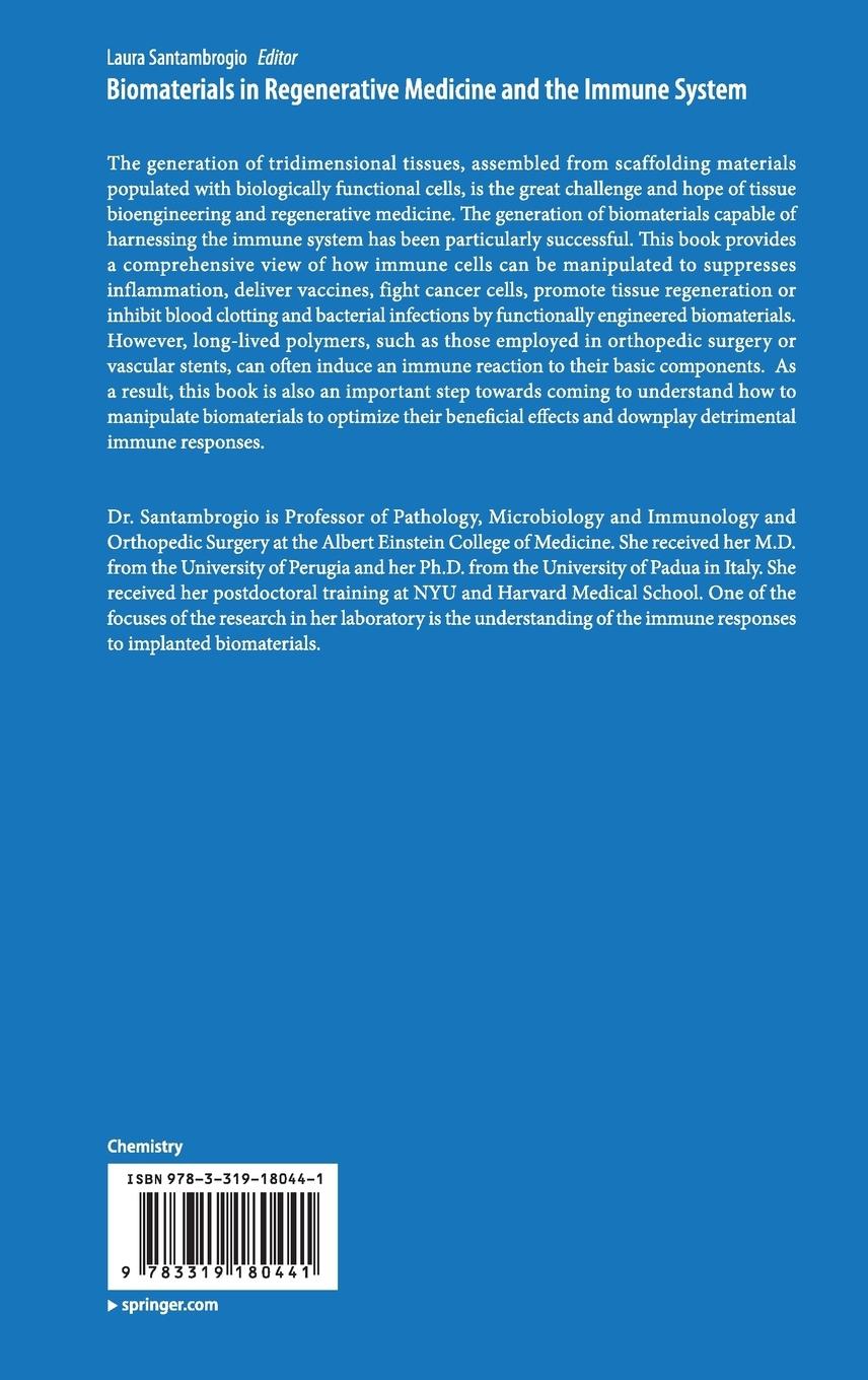 Rückseitencover Biomaterials in Regenerative Medicine and the Immune System