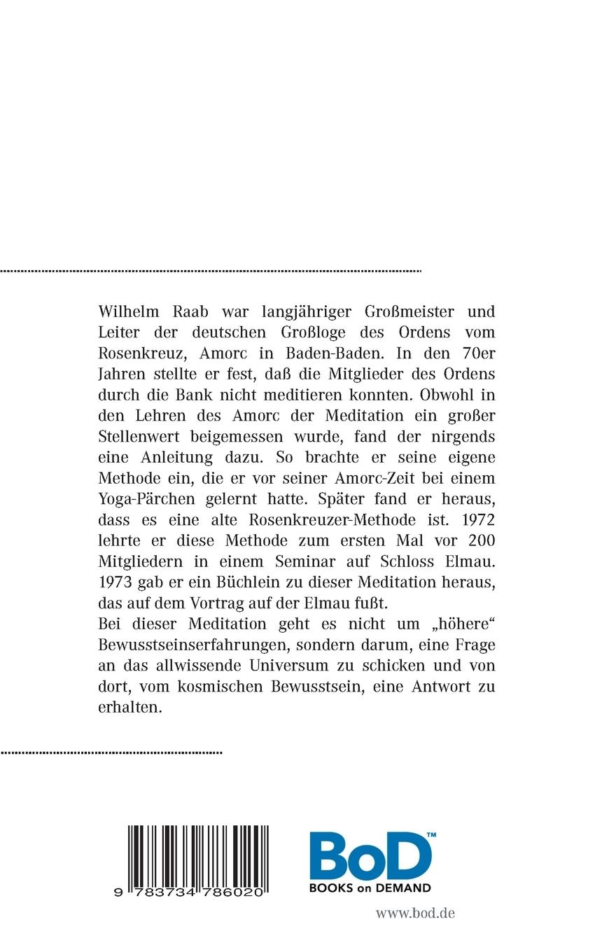 Rückseitencover Die Meditation der Rosenkreuzer
