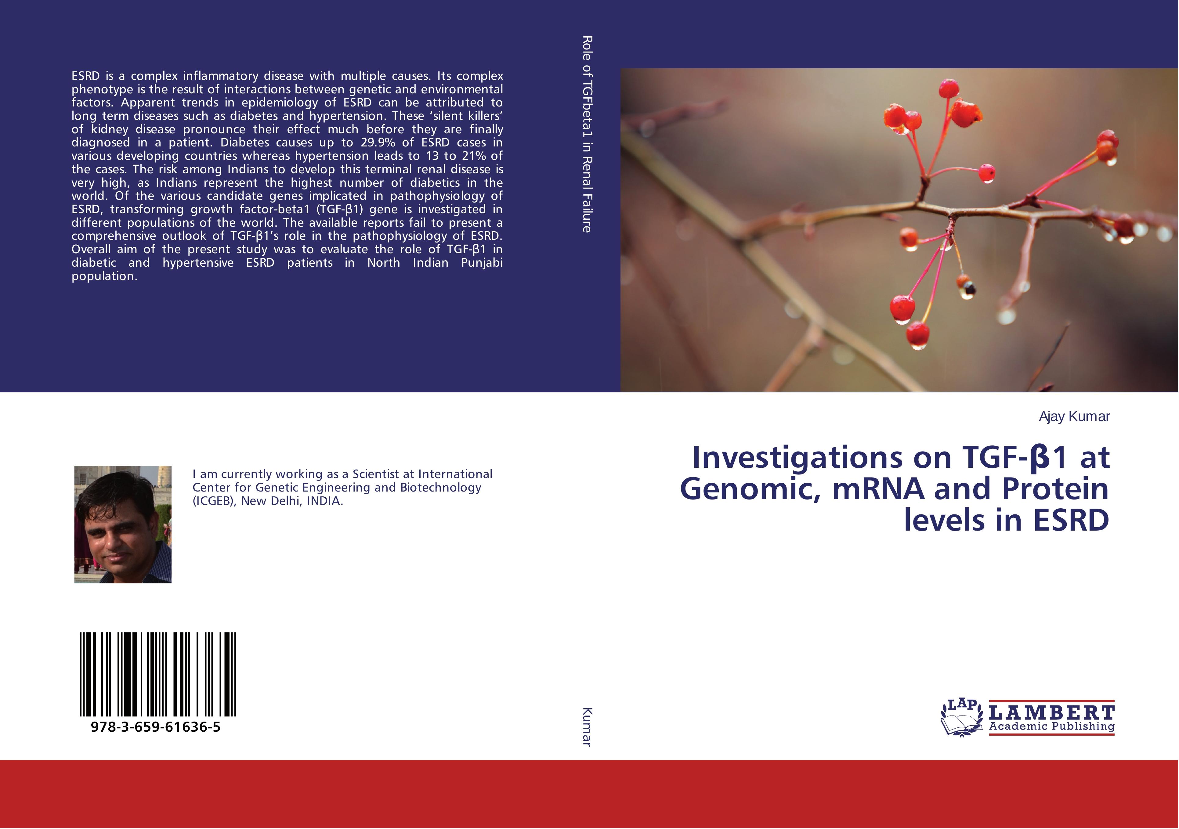 Vorderes Coverbild Investigations on TGF-¿1 at Genomic, mRNA and Protein levels in ESRD
