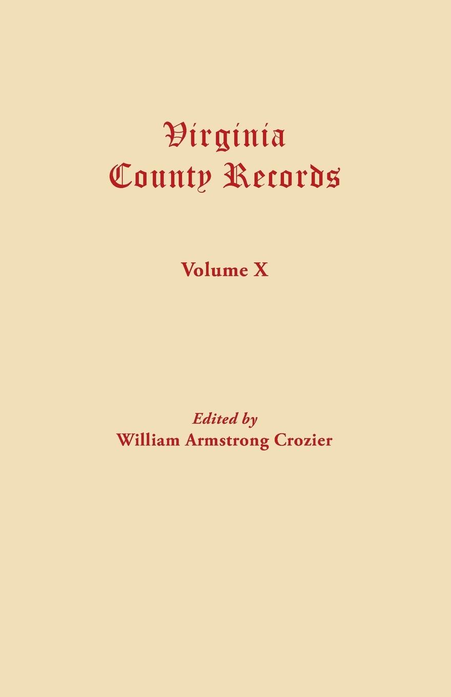 Vorderes Coverbild Virginia County Records. Volume X