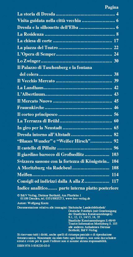 Beispielinhalt (Bild) Stadtführer Dresden - die Sächsische Residenz - italienische Ausgabe