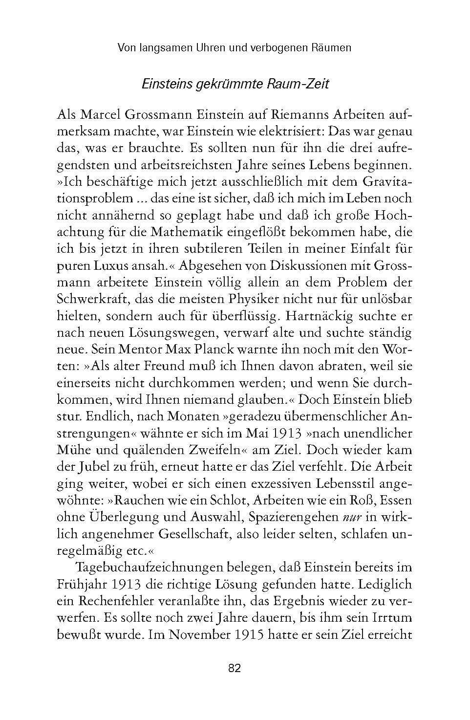 Beispielinhalt (Bild) E=mc2 - Einführung in die allgemeine und spezielle Relativitätstheorie