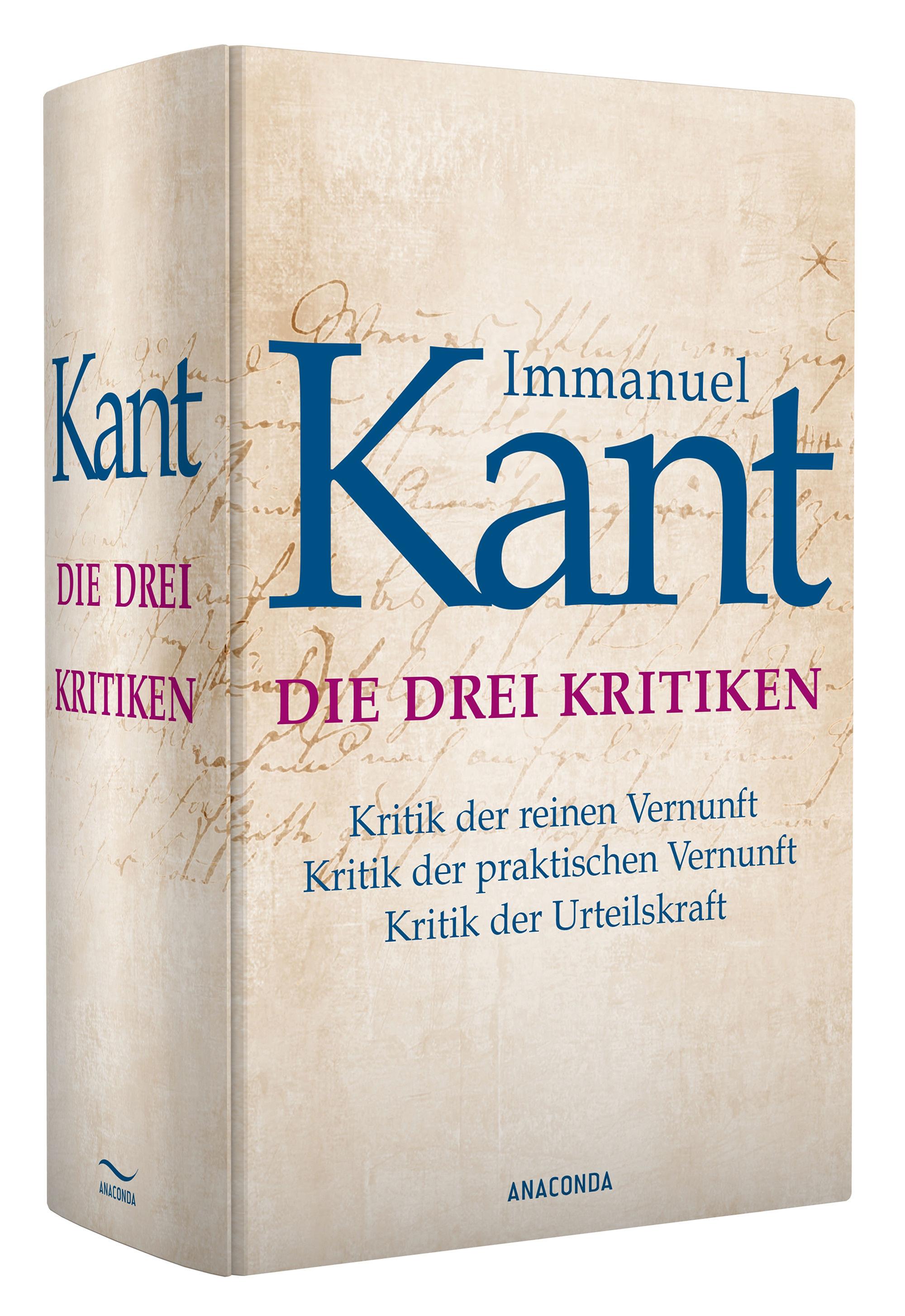 Beispielinhalt (Bild) Die drei Kritiken - Kritik der reinen Vernunft. Kritik der praktischen Vernunft. Kritik der Urteilskraft