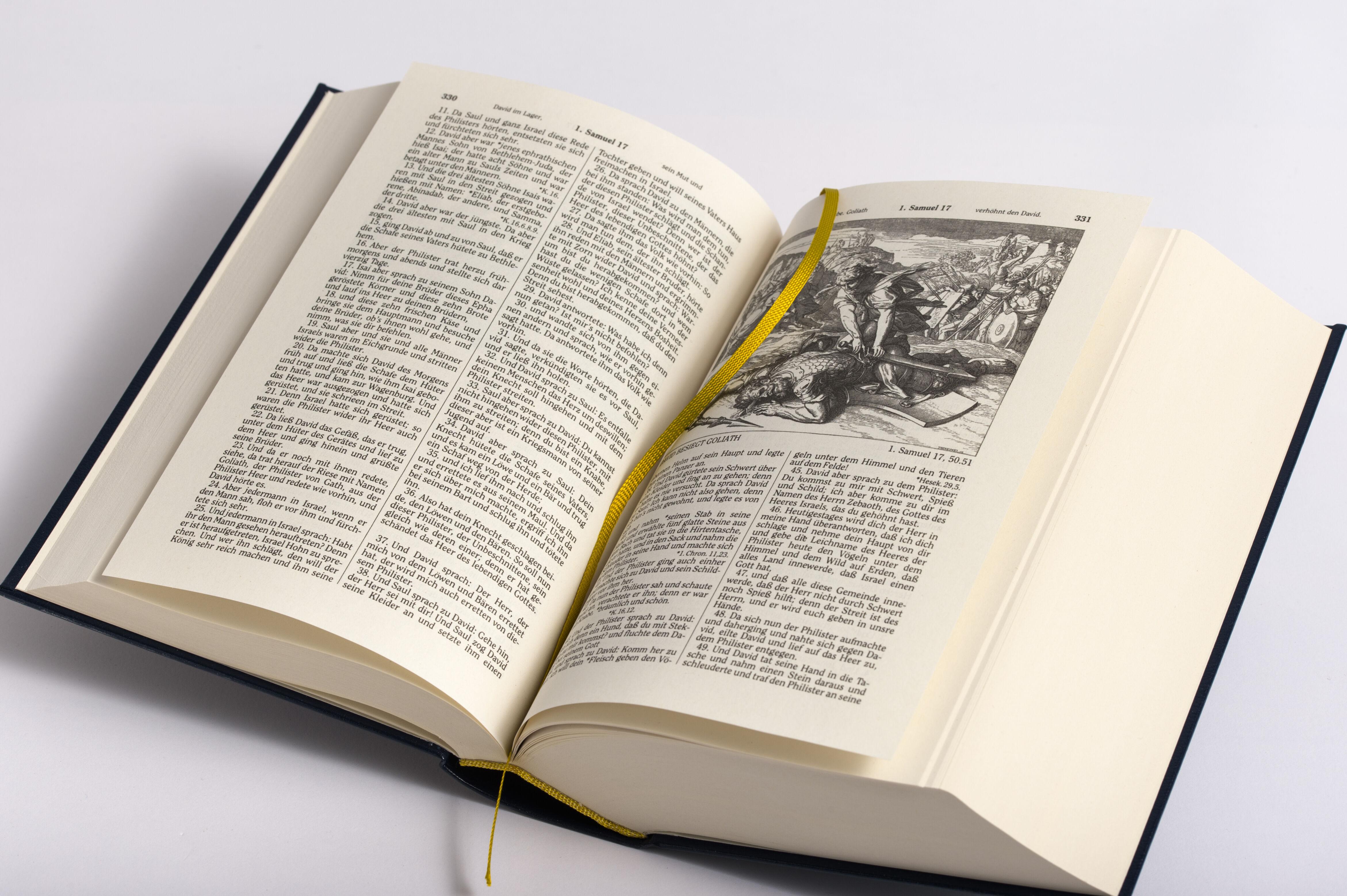 Beispielinhalt (Bild) Die Bibel - Altes und Neues Testament (Cabra-Leder-Ausgabe)