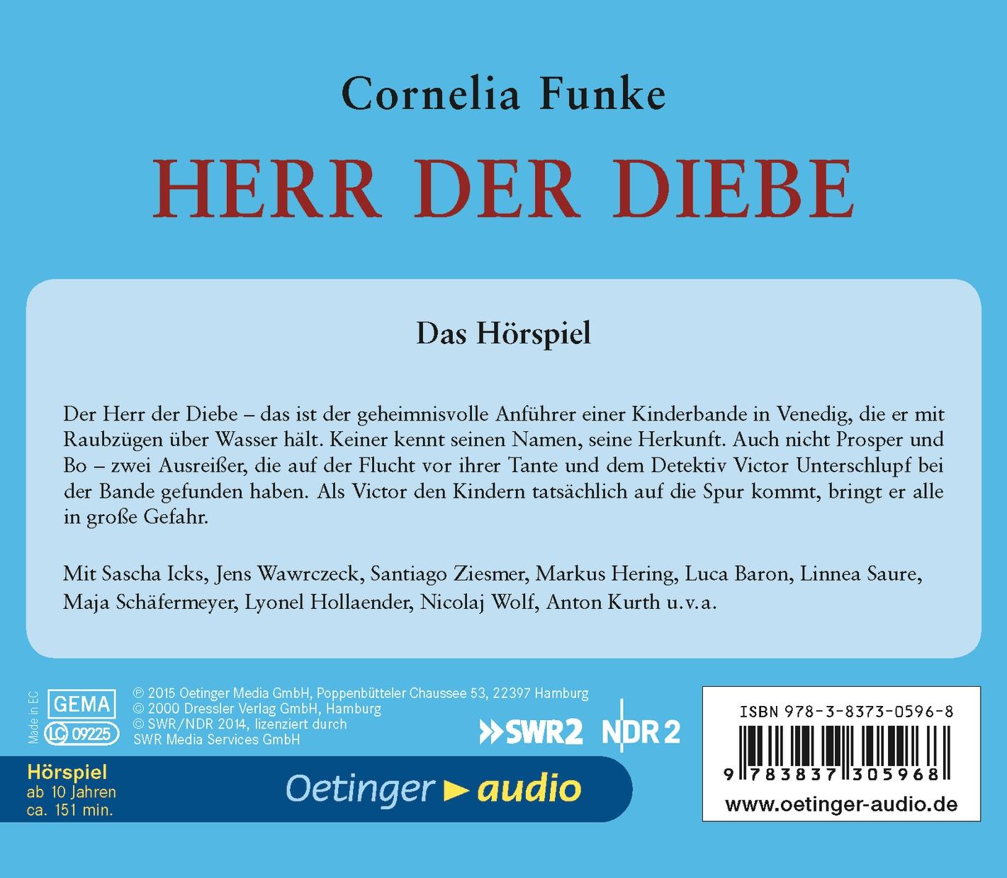 Rückseitencover Herr der Diebe - Das Hörspiel (2 CD)