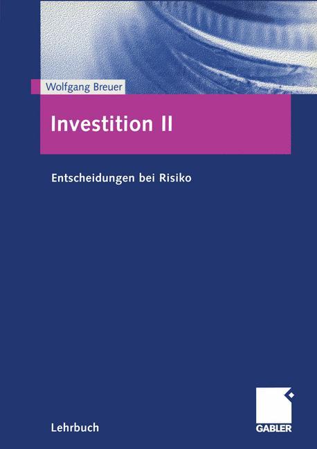 Vorderes Coverbild Investition II