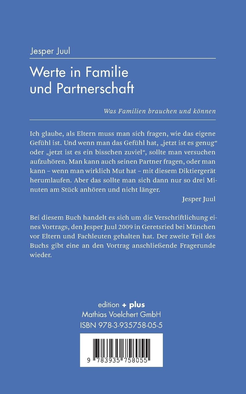 Rückseitencover Werte in Familie und Partnerschaft