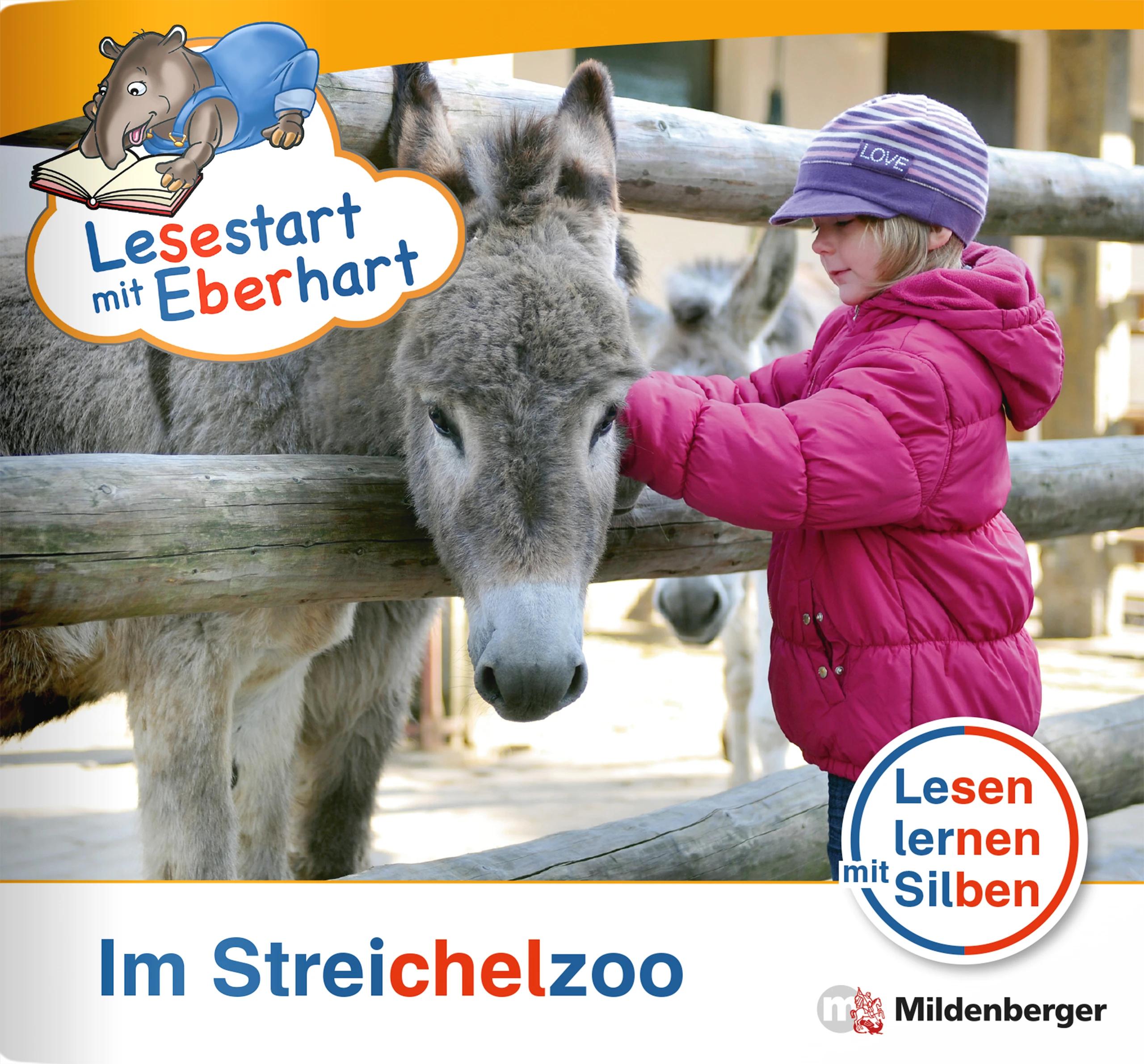Vorderes Coverbild Lesestart mit Eberhart - Im Streichelzoo