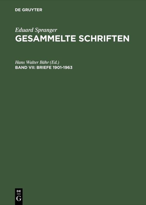 Vorderes Coverbild Briefe 1901-1963