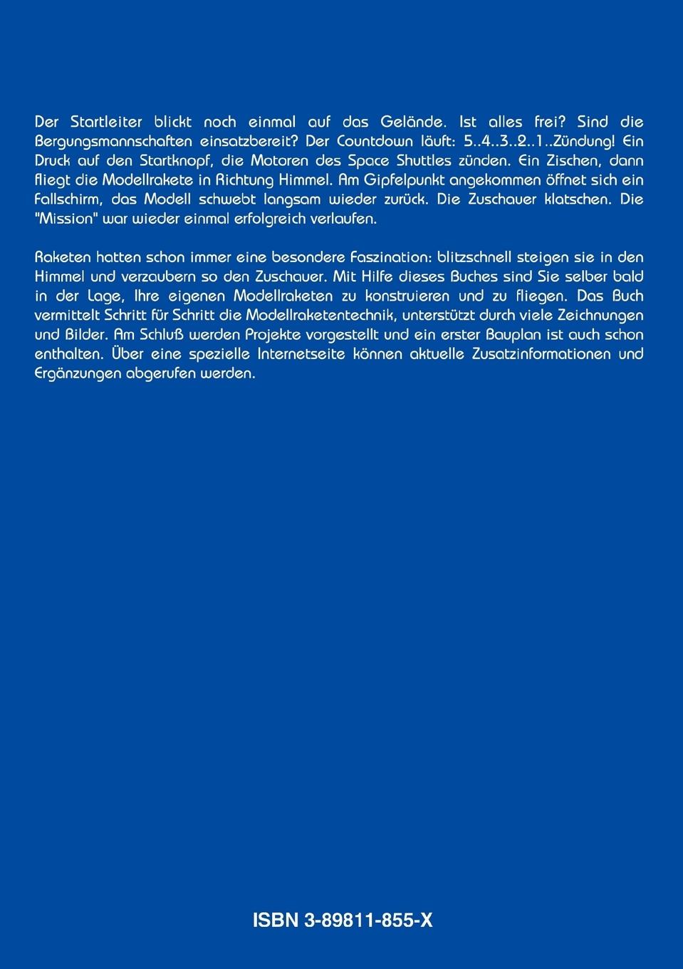 Rückseitencover Fliegende Modellraketen, selbst gebaut