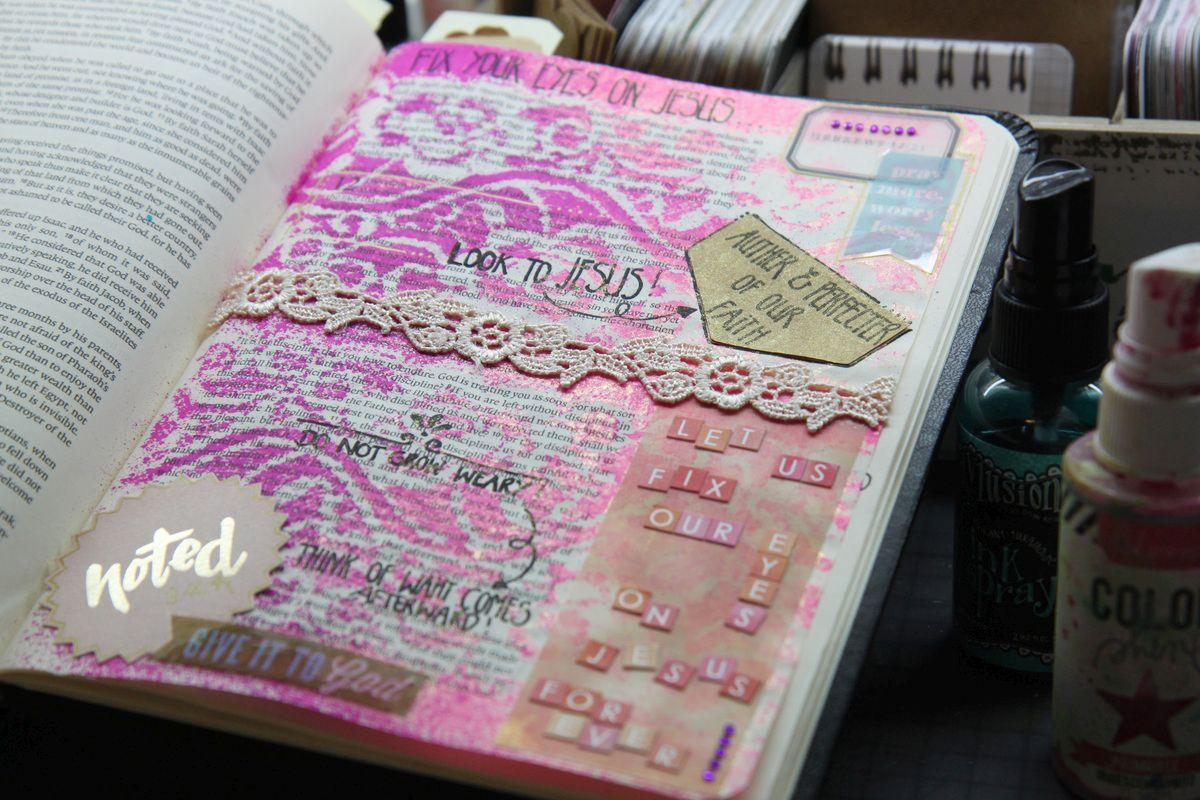 Beispielinhalt (Bild) NLB Art Journaling Bibel Neues Testament und Psalmen