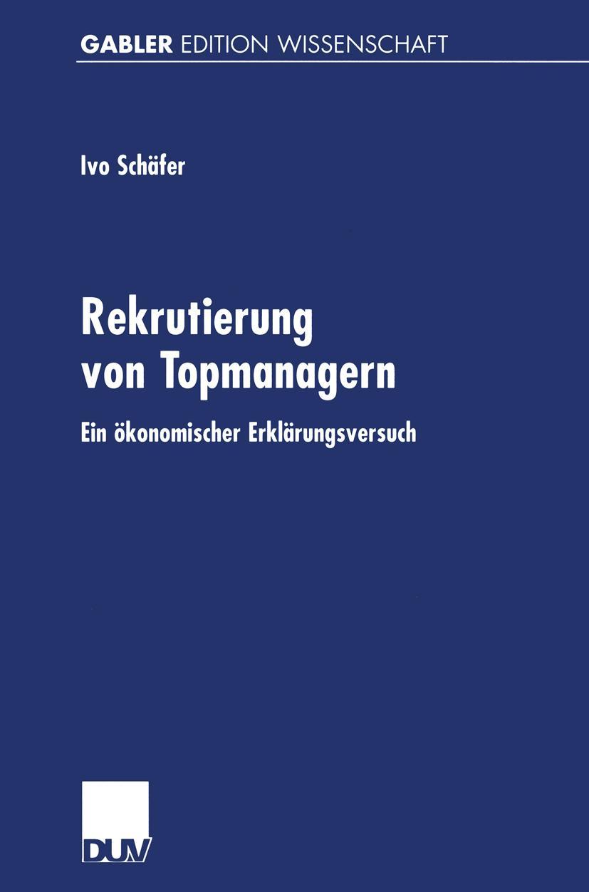 Vorderes Coverbild Rekrutierung von Topmanagern
