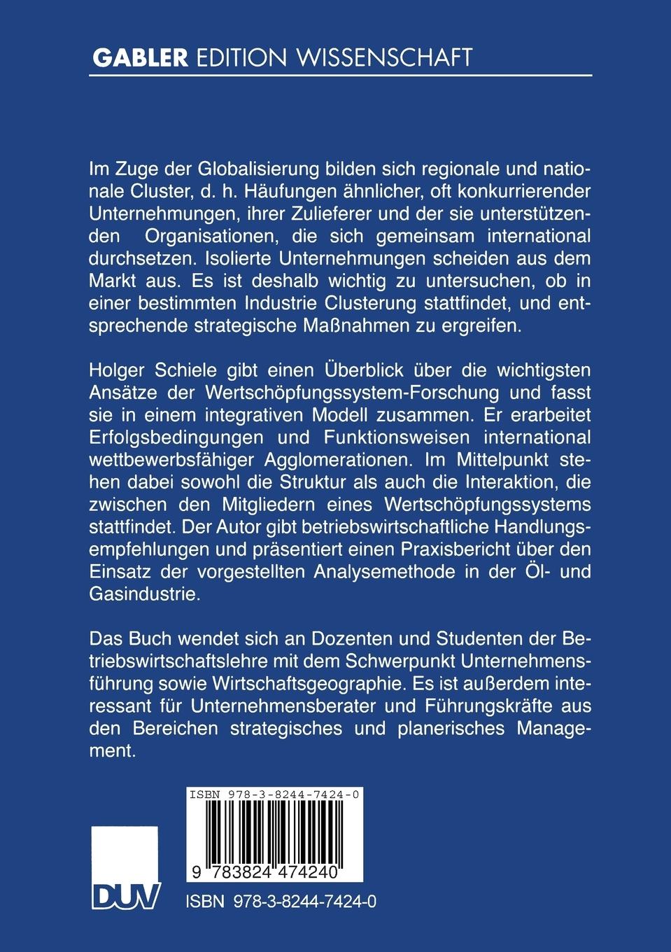 Rückseitencover Strategisches Management in Wertschöpfungssystemen