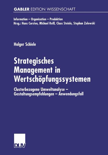 Vorderes Coverbild Strategisches Management in Wertschöpfungssystemen