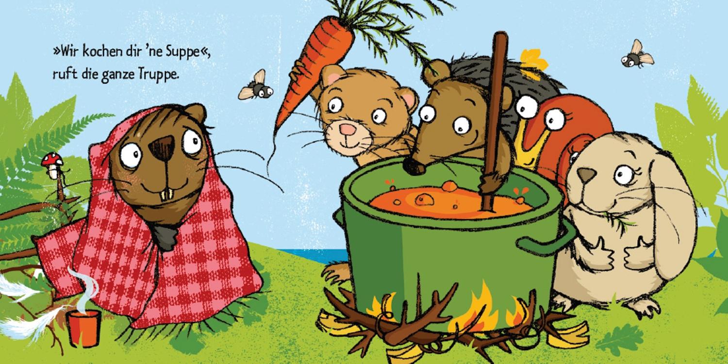 Beispielinhalt (Bild) Der Biber hat Fieber