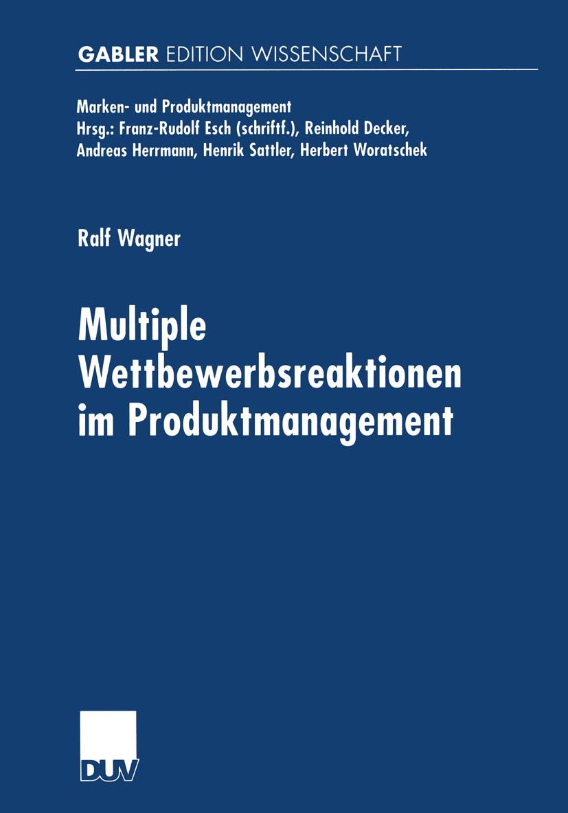 Vorderes Coverbild Multiple Wettbewerbsreaktionen im Produktmanagement