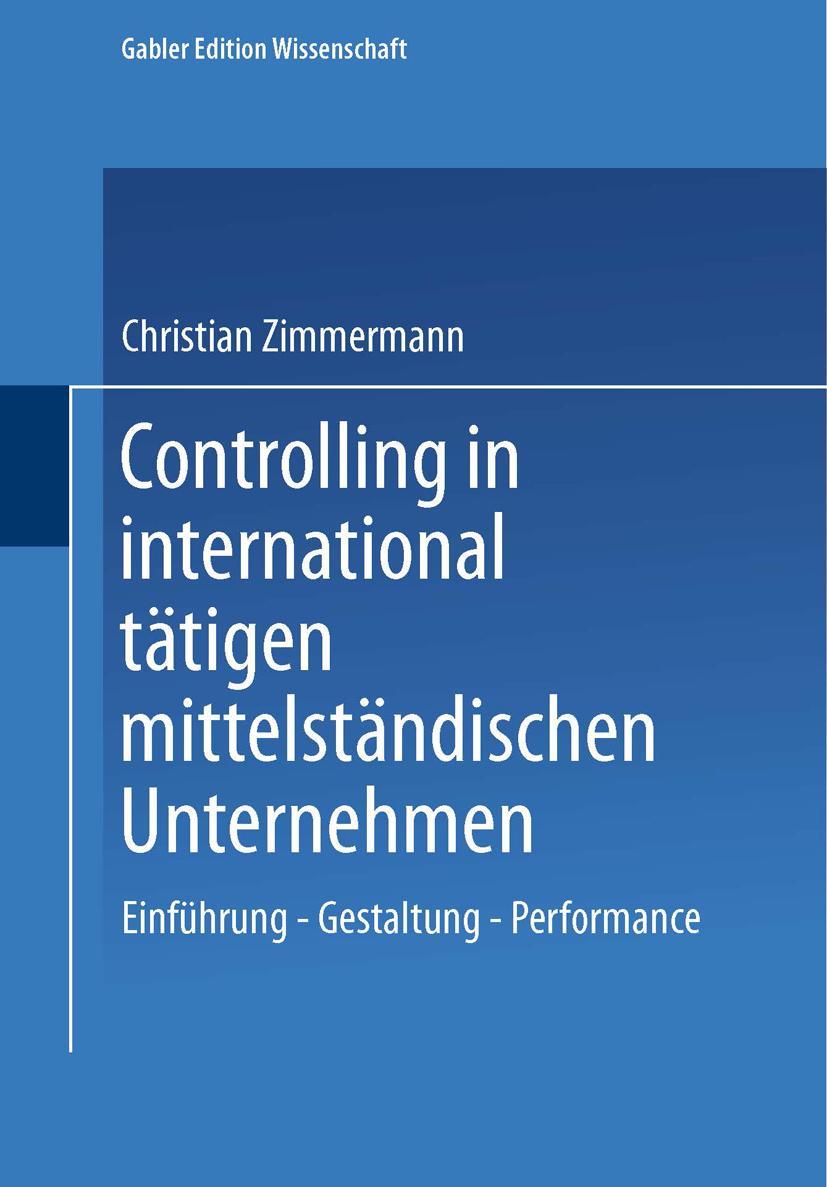 Vorderes Coverbild Controlling in international tätigen mittelständischen Unternehmen