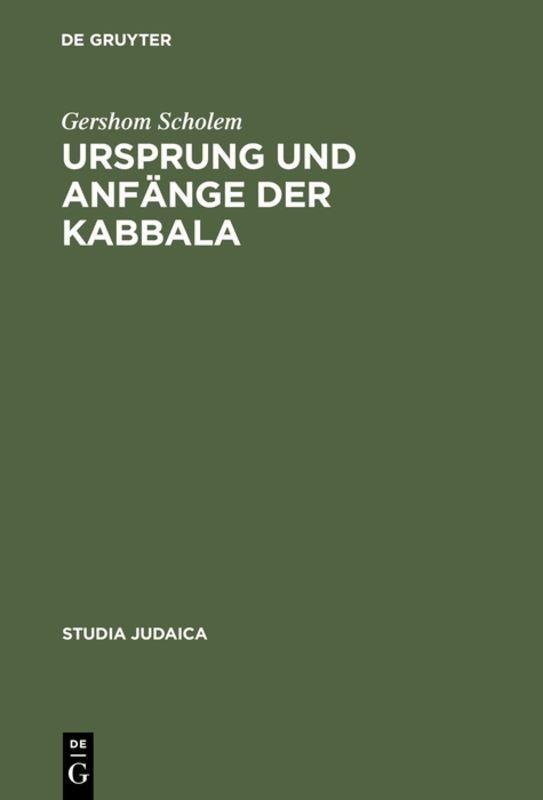 Vorderes Coverbild Ursprung und Anfänge der Kabbala