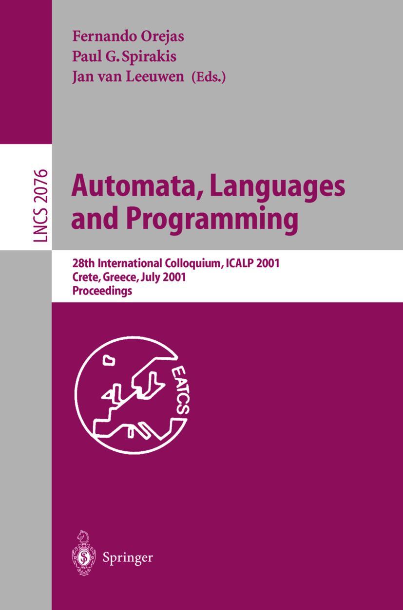 Vorderes Coverbild Automata, Languages and Programming